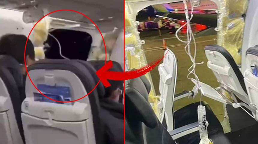 Havada büyük panik! Alaska Havayollarına ait bir uçak, penceresinin havada patlamasının ardından acil iniş yaptı