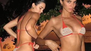 Kendall Jenner bu sefer iç çamaşırıyla ayna karşısına geçti