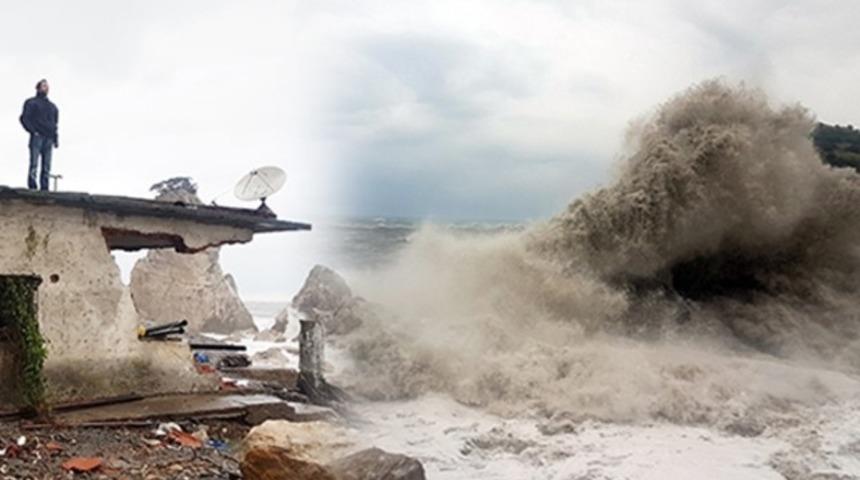 Fırtına nedeniyle mahsur kalan aile kurtarıldı