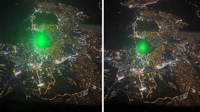 THY uçağına lazer ışıklı taciz! Sosyal medyadan paylaştı
