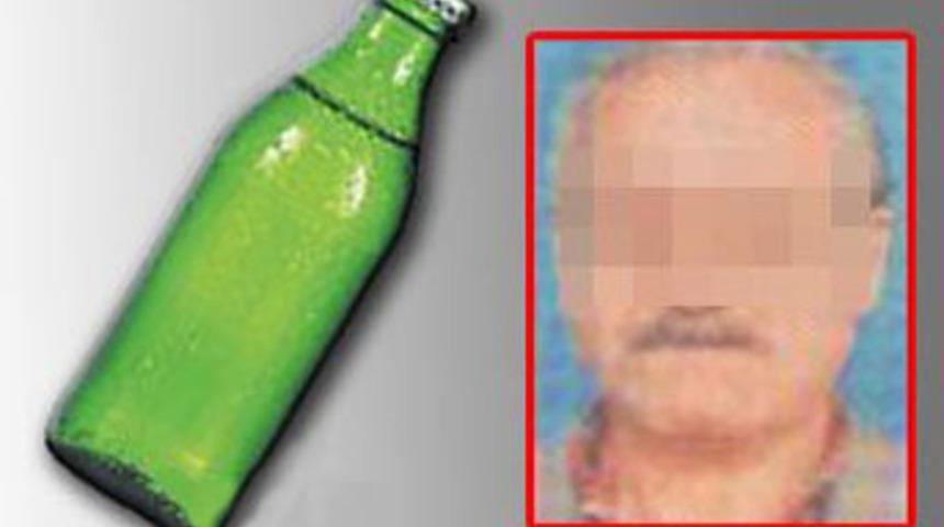 Maden suyu şişesine oturup &ouml;lmeyi bekledi!