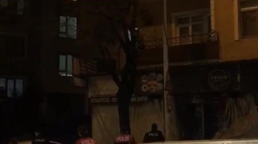 Hırsız &Ouml;r&uuml;mcek Adam gibi tırmandığı balkonda yakayı ele verdi