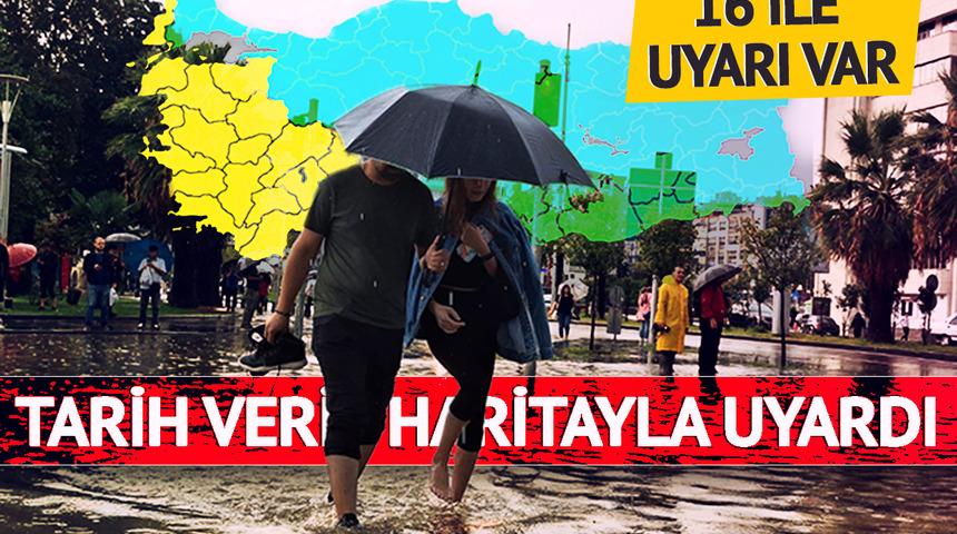 Meteoroloji saat vererek uyardı: İstanbul için riskli saatlere dikkat! 16 il için sarı kodlu uyarı; sel ve çığ tehlikesi...