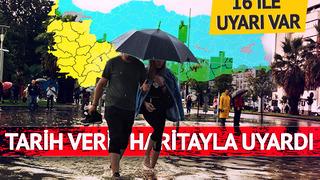 Meteoroloji saat vererek uyardı: İstanbul için riskli saatlere dikkat! 16 il için sarı kodlu uyarı; sel ve çığ tehlikesi...