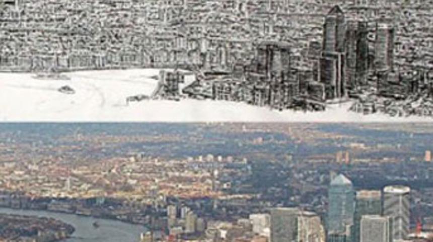 Otistik ressamın g&ouml;z&uuml;yle şehirler