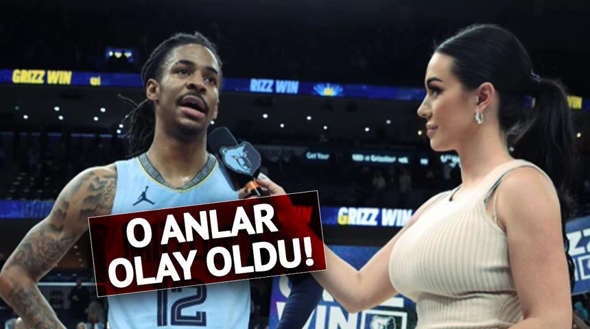 Maç sonrası kadın muhabirden gözlerini kaçırdı, NBA oyuncusunun o tavırları gündem oldu: Manitam varken benim gözler!