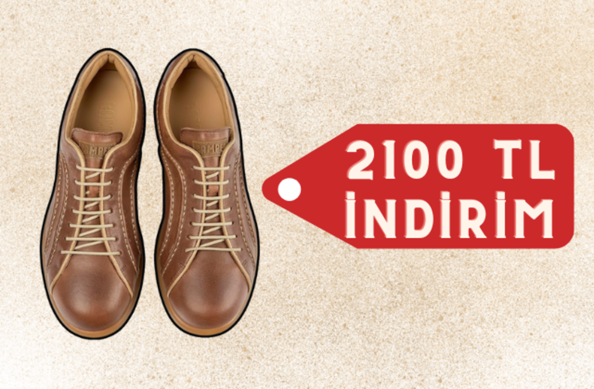 Fiyatı 3 bin 899 TL'ye düştü! Özel taban teknolojisi, hakiki deri materyaliyle öne çıkan Camper ayakkabı indirimde