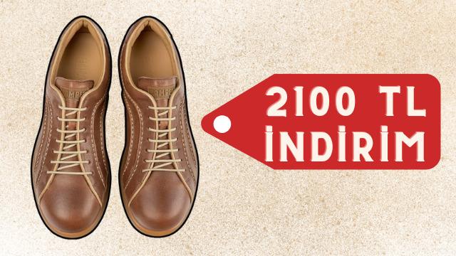 Fiyatı 3 bin 899 TL'ye düştü! Özel taban teknolojisi, hakiki deri materyaliyle öne çıkan Camper ayakkabı indirimde