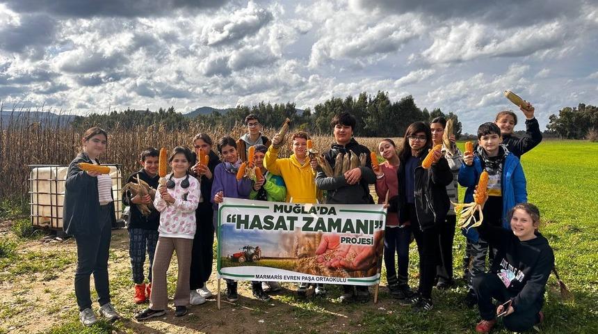 Marmarisli öğrencilerden ‘Hasat zamanı ‘projesi