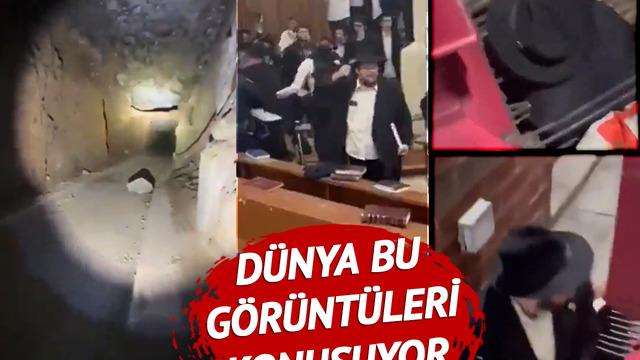 Sinagogda 'gizli tünel' krizi: Bebek pusetinden kan lekelerine inanılmaz detaylar! Yahudi grupla polis arasında arbede çıktı