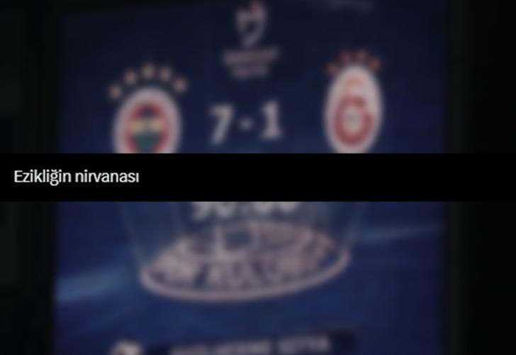 7-1'lik galibiyetin ardından Fenerbahçe'den Galatasaray'a olay gönderme! Skorbordu değiştirdiler...  G3