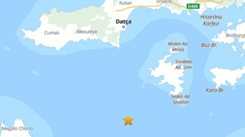 Son dakika: AFAD duyurdu: Muğla Datça açıklarında 4.3 büyüklüğünde deprem 