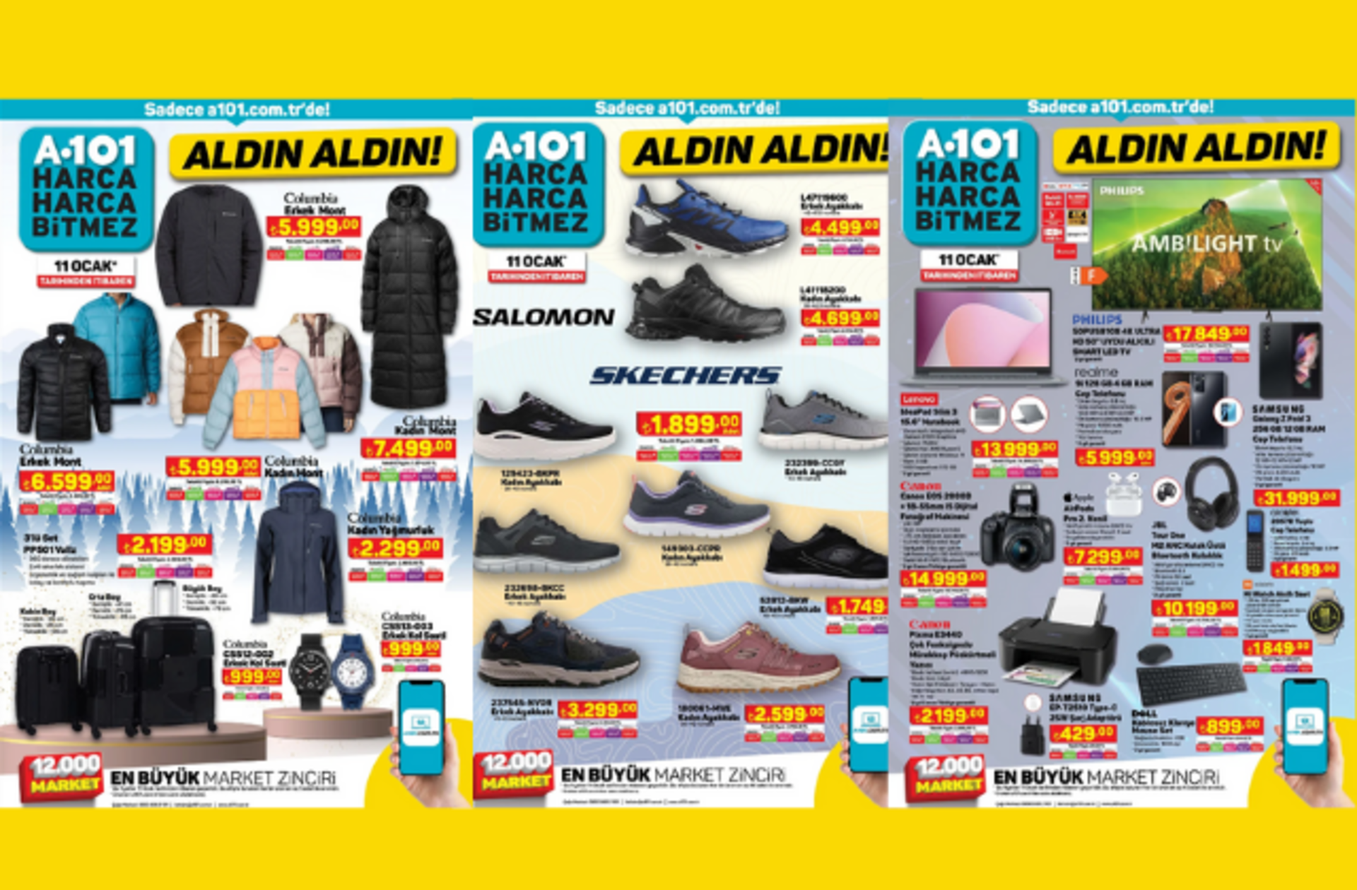 A101'e Columbia montlar, outdoor ayakkabılar geliyor! İşte 11 Ocak A101 Aldın Aldın Kataloğu