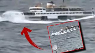 Sosyal medyada gündem oldu! İstanbul'da Adalar vapurunun dalgalarla mücadelesi...