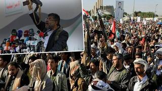 ABD ve İngiltere'ye gözdağı! Yemen'de Husiler için insan seli: Elinde silahla kürsüden meydan okudu!