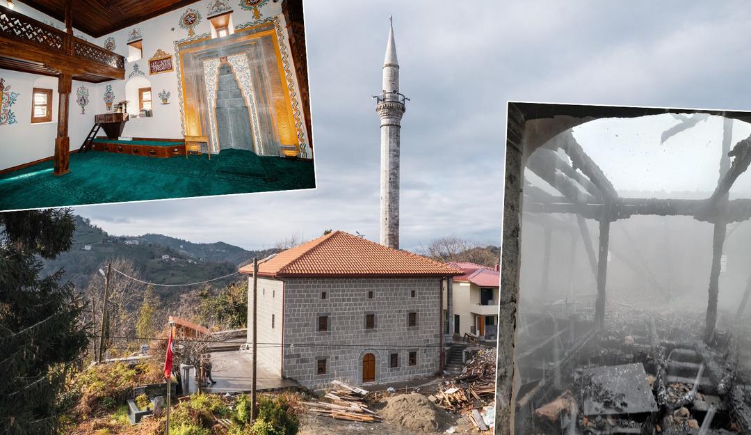 Yer: Rize! D&uuml;n ibadete a&ccedil;ılmıştı: Bug&uuml;n k&uuml;le d&ouml;nd&uuml;