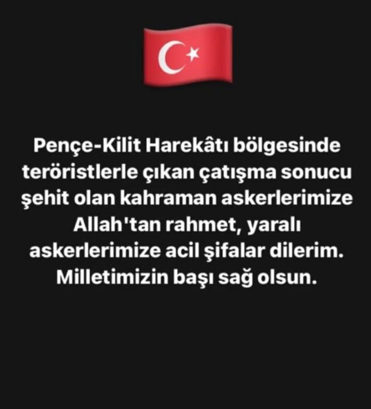 Şehit haberleri yürek dağladı! Ünlü isimler üzüntülerini sosyal medya hesaplarından yaptıkları paylaşımla dile getirdi: 'Hayat duruyor biriniz çekip gidince' G1