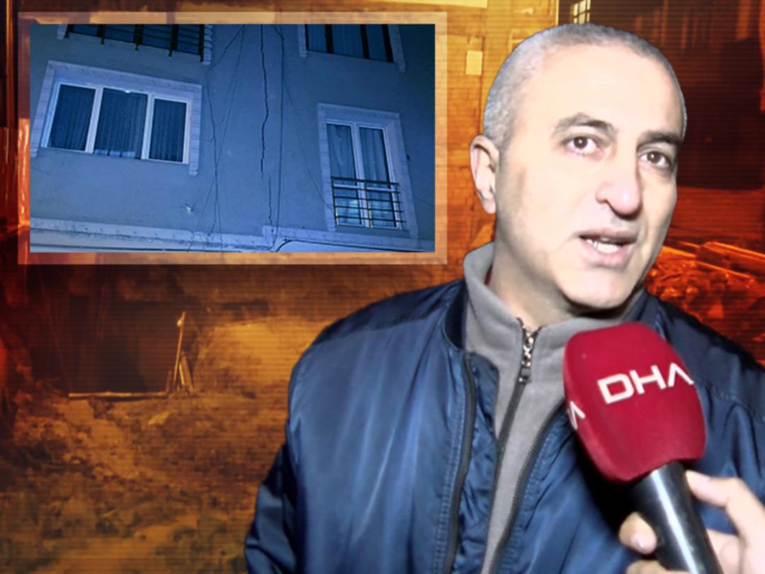 Temel kazısı sırasında korkutan olay! Bina sakinleri durumu fark ederek dışarı &ccedil;ıktı: "Girmeyin dedik, dinlemediler... Kıtır kıtır ayrılıyor"