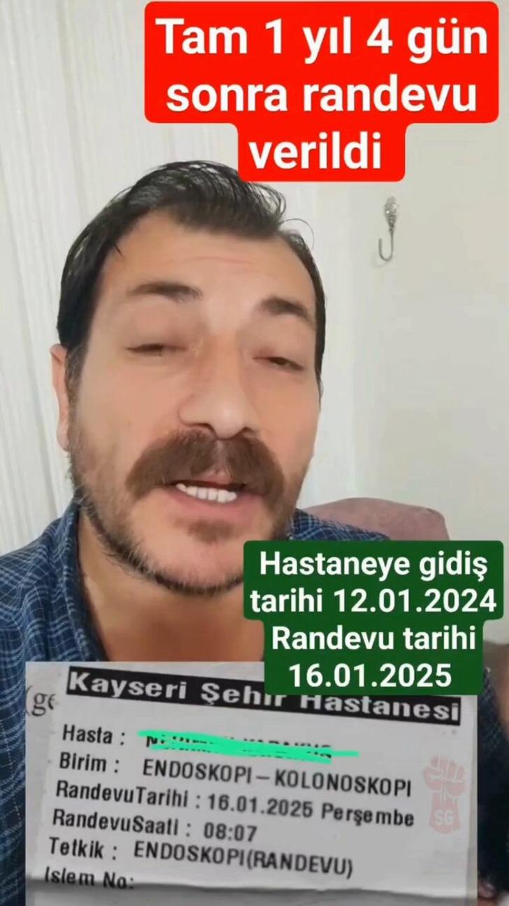 Şehir Hastanesi'nde 1 yıl 4 gün sonraya randevu! Görünce inanamadı, sosyal medyada isyan etti G2