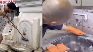 Yok artık dedirten görüntü... Sosyal medya fenomeni Cem Özkök bu sefer de kınalı ayaklarıyla gündem oldu!