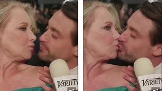 Succession dizisinde mastürbasyon sahneleri olay olmuştu! Kieran Culkin bir anda J. Smith-Cameron'u öpünce...