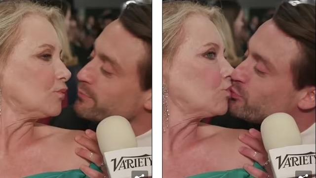 Succession dizisinde mastürbasyon sahneleri olay olmuştu! Kieran Culkin bir anda J. Smith-Cameron'u öpünce...