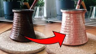 Bakır tencere ve tavaları doğal parlatma yöntemi! Kararmış bakırları anında ilk günkü haline çeviriyor