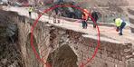 Osmanlı'dan kalma tarihi köprü dinamit patlatılınca hasar gördü