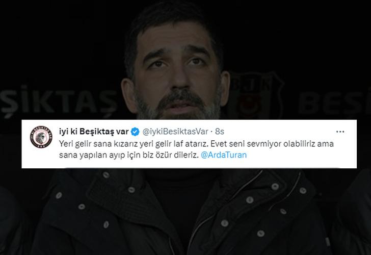 Beşiktaş taraftarı Arda Turan'dan özür diledi! Maç sonunda yaptıkları hareket sonrası... ''Bize yakışmadı, Arda bize hep saygı göstermiştir'' 728xauto