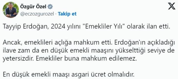 Emekli zammı sosyal medyada olay oldu, yorum yağdı! Özgür Demirtaş 'Aylarca yalvardım' diyerek paylaştı: 'Allah emeklilere sabır vesin' G5
