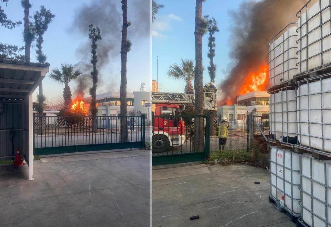İzmir'deki parf&uuml;m fabrikasında yangın faciası! Parf&uuml;m şişeleri bomba gibi patladı! &Ouml;l&uuml; ve yaralılar var...