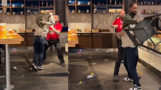 Kovulduğunu öğrenince öfkeden deliye döndü! Patronuna saldırıp ortalığı birbirine kattı... Kavga anları saniye saniye kamerada...