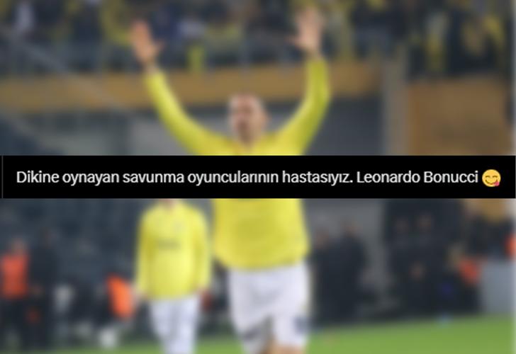 Bonucci Adanaspor karşısında Fenerbahçeli taraftarları adeta mest etti! Sosyal medya yıkılıyor G3