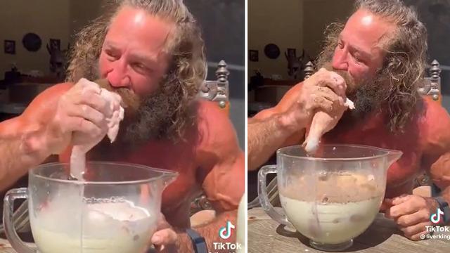 Yemek seçimi sosyal medyayı ikiye böldü! Testis, süt ve yulafı karıştırdı... Kahvaltıda büyük bir iştahla yedi