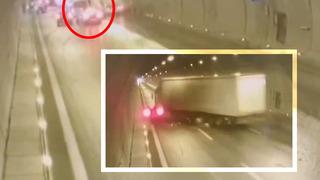 Yer: Aydın! Tünel içerisindeki zincirleme kaza kamerada