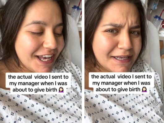 Doğum sırasında patronuna video çekip gönderdi!  Viral oldu
