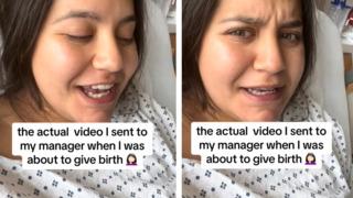 Kadının doğum sırasında patronuna gönderdiği video sosyal medyada gündem yarattı! Bazı e-postaları falan toparlayacağım