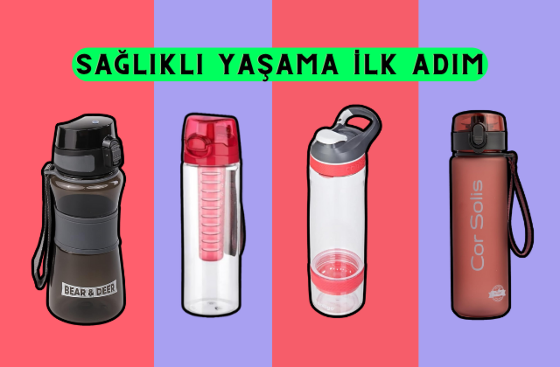 Sağlıklı yaşama adım atmak isteyenlerin ihtiyaç duyduğu detoks matara modelleri