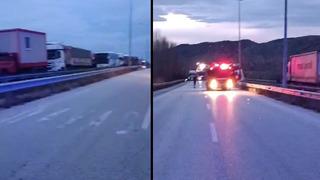 Akaryakıt tankeri devrildi! Karayolu çift yönlü araç trafiğine kapandı