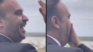 Bakan Kacır'ın heyecanlı halleri sosyal medyayı salladı! İşte o anlar: Vuh gitti adam