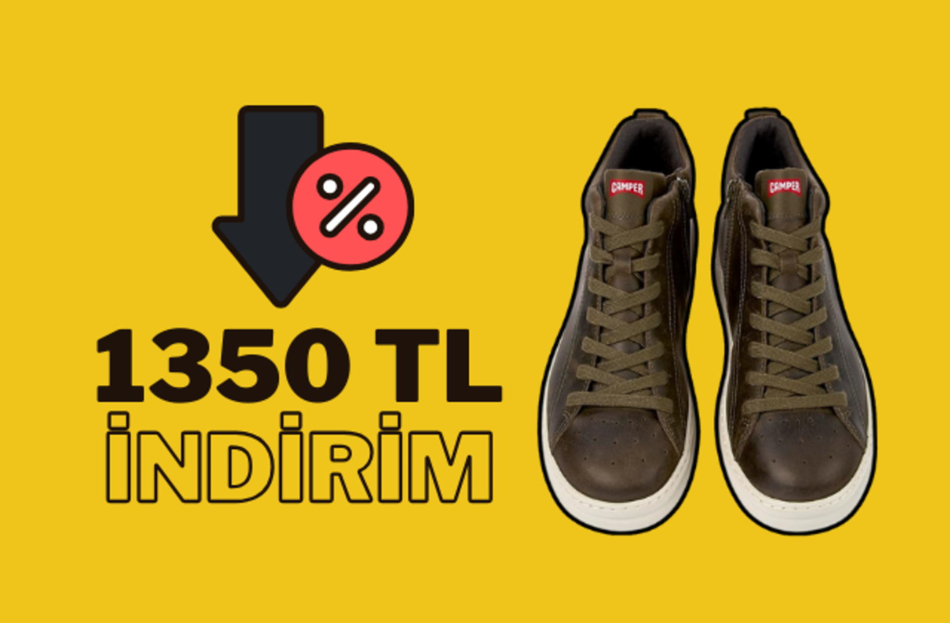 Fiyatı 3 bin 239 TL'ye düştü! Camper Runner Four Erkek Bot 1350 TL indirimle sizi bekliyor