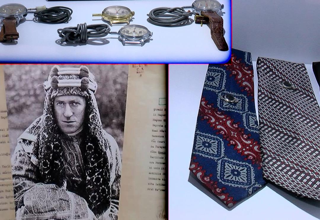 MİT mensuplarınca kullanılan nesneler sergiye &ccedil;ıktı: Robot kravatlar, kayıt cihazlı kol saatleri, Arabistanlı Lawrence...