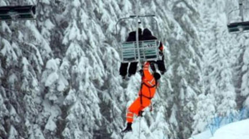 Telesiyejde mahsur kaldılar