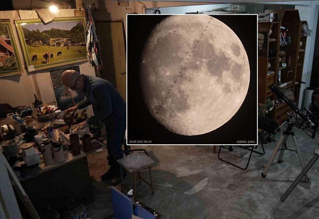 Alper Gezeravcı'yı ayın &ouml;n&uuml;nden ge&ccedil;erken fotoğraflayacak! Emekli olduktan sonra başladı... İlk T&uuml;rk astronot sayesinde hayallerine kavuşacak