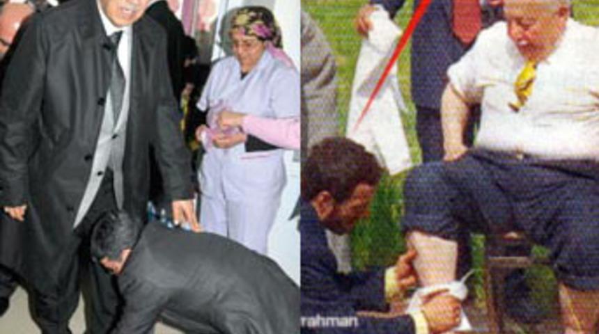 Galoşunu koruması giydirdi