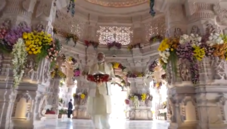 Hindistan Başbakanı Narendra Modi, Babür Camisi'nin yerine inşa edilen tapınağı açtı! Törene on binler katıldı... Gözyaşları sel oldu G2