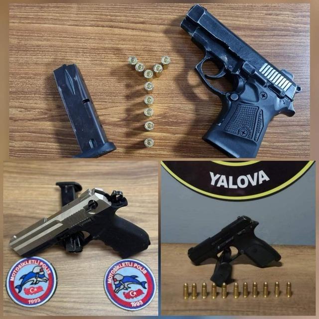 Yalova’da polis uygulamalarında 6 tabanca yakalandı