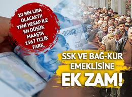 Bağ kur SSK emekli maaşları memura eşitlendi! En düşük emekli maaşı 10 bin lira olacaktı! 2000 öncesi için 1367 liralık fark
