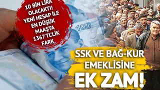Bağ kur SSK emekli maaşları memura eşitlendi! En düşük emekli maaşı 10 bin lira olacaktı! 2000 öncesi için 1367 liralık fark
