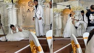 Düğünün ortasında geline tekme atarak yere düşürdü! Davetlilerden kimse bir şey yapmadı... Eski sevgilisinden mesaj aldım